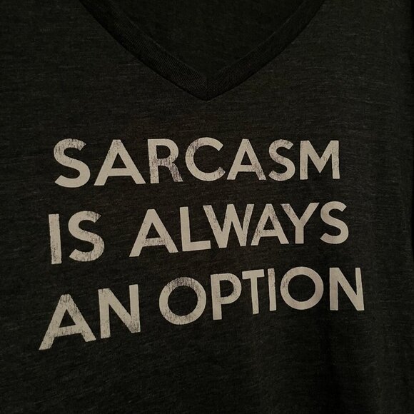 Torrid Size 2 Sarcasm Saying Graphic Tee Dark Green - Picture 6 of 8